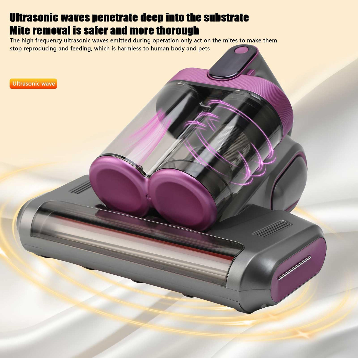 Matratzenstauatratzenstaubsauger Bettstaubsauger 13KPa Sauger Doppelsauger Handstaubsauger Anti- Allergen mit UV- C und Ultraschall für Tierhaare Bettlaken Sofa Kissen und mehr