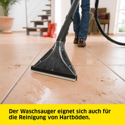 Kärcher Waschsauger SE 4001 Plus, für die Reinigung von Hartflächen, textilen Oberflächen und Polstern, mit Teppichwaschdüse, Polsterwaschdüse, Nass-Trocken- und Trockendüse, Fugendüse