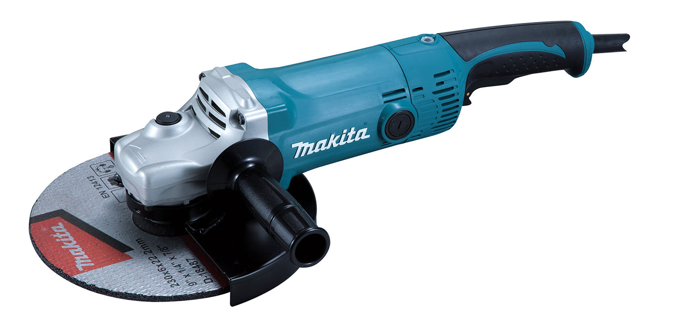 Makita GA9050R Winkelschleifer 230 mm, 2.000 W, Schwarz, Cyan, Silber, (L x B x H) 455 x 250 x 132 mm