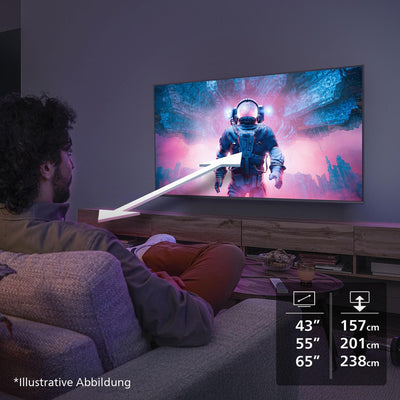 Philips 55PUS7200 4K LED Smart TV - 55 Zoll Display mit Pixel Precise Ultra HD, Titan OS Plattform und Dolby Atmos Sound - Funktioniert mit Alexa und Google Sprachassistent