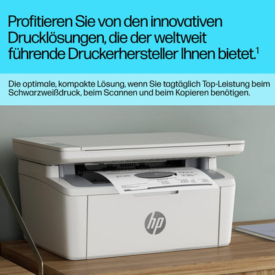 HP LaserJet MFP M140w Multifunktions-Laserdrucker, Monolaser, Drucker, Scanner, Kopierer, Duplex-Druck, DIN A4, WLAN, Airprint, Schwarz-weiß-Drucker