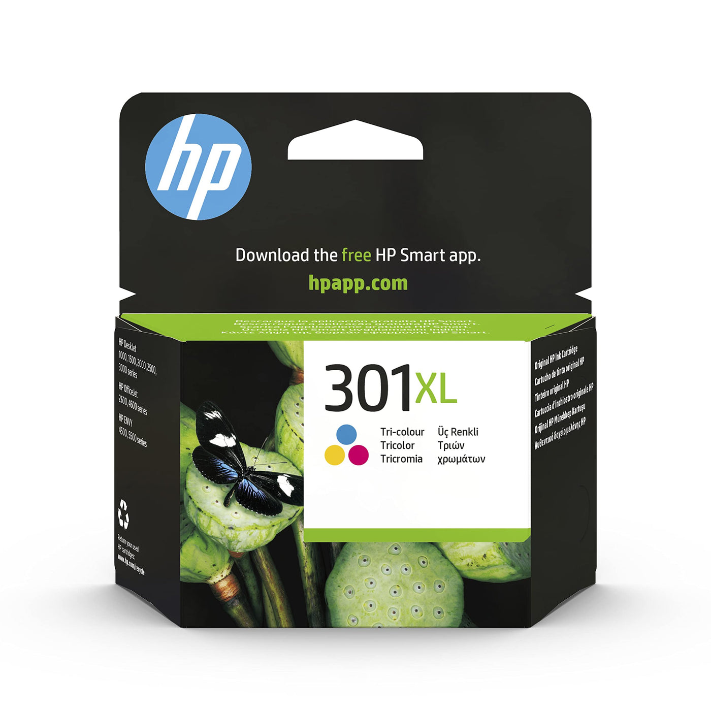 HP 301XL (CH564EE) Original Druckerpatrone Farbe mit hoher Reichweite für HP DeskJet 10xx, 15xx, 20xx, 25xx, 30xx, HP ENVY 45xx, 55xx, HP OfficeJet 26xx, 46xx