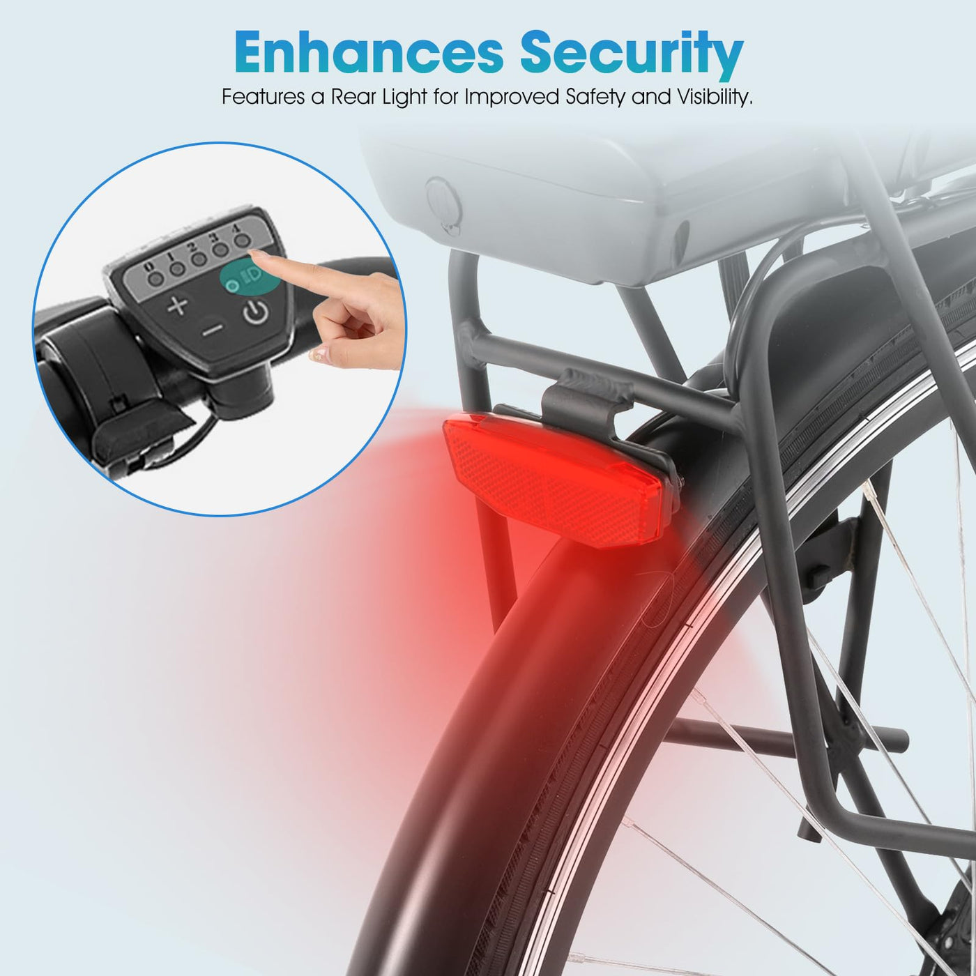 Hiland 28 Zoll Elektrofahrrad für Männer und Frauen, 250W City Pendler Elektrofahrrad, E City Bike für Erwachsene, Weiß