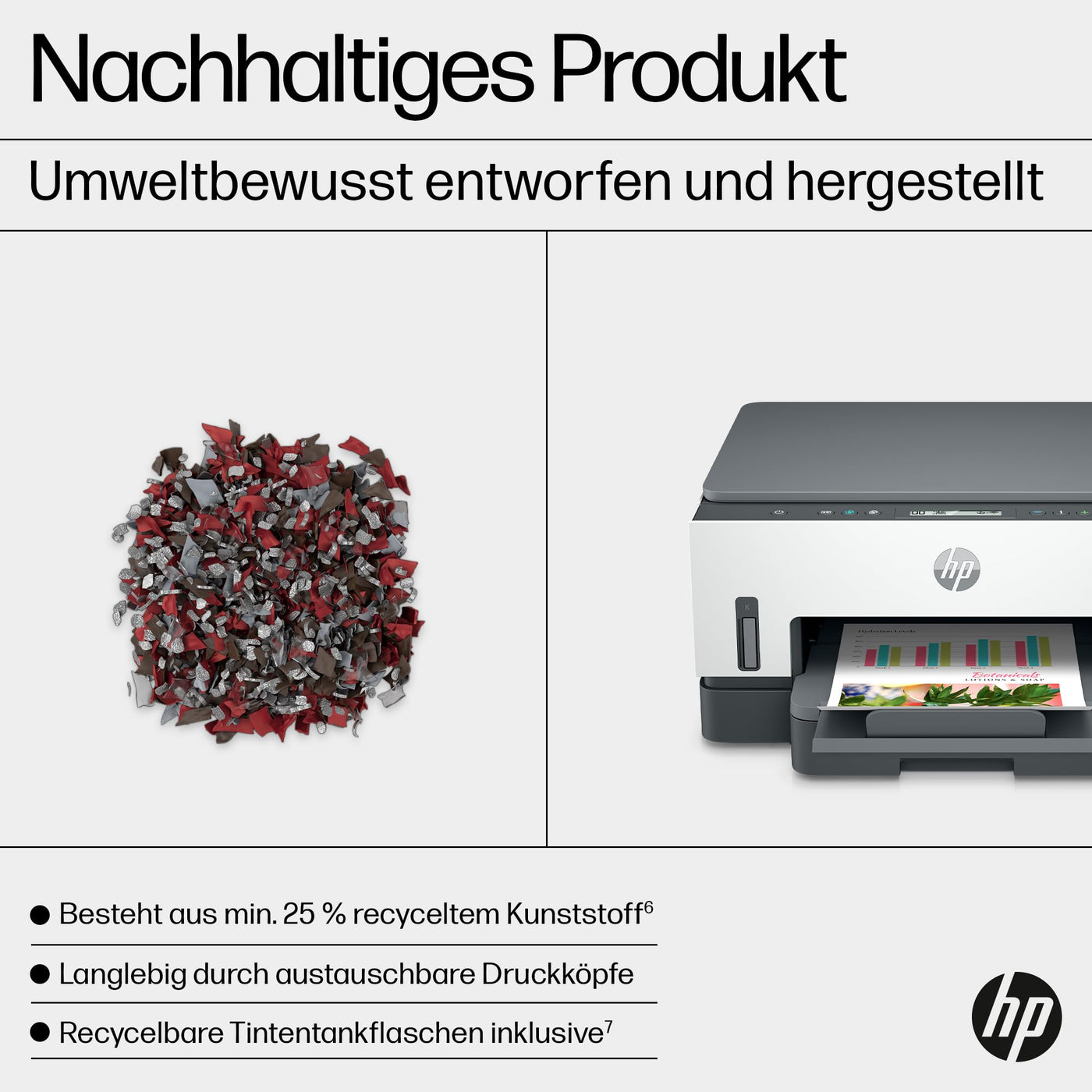 HP Smart Tank 7305 3-in-1 Multifunktionsdrucker, 30€ Cashback, (WLAN; Duplex; ADF) – 3 Jahre Tinte inklusive, 3 Jahre Garantie, großer Tintentank, hohe Reichweite, Drucken in hoher Qualität