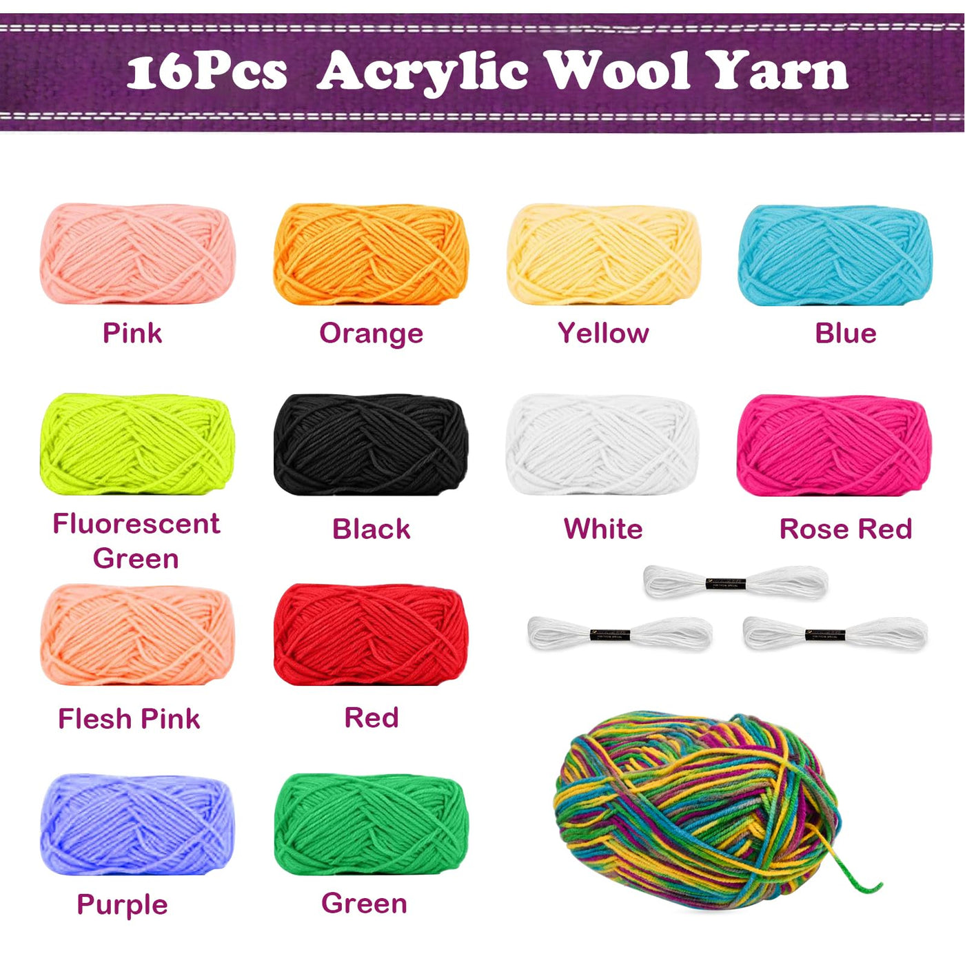 LYKTRIX Webrahmen Kinder,Holz Webstuhl Set, Weben für Kinder von 4–12 Jahren, Ein Perfekter Schulwebrahmen für Schüler und Anfänger, Enthält Genug Garn zum Stricken