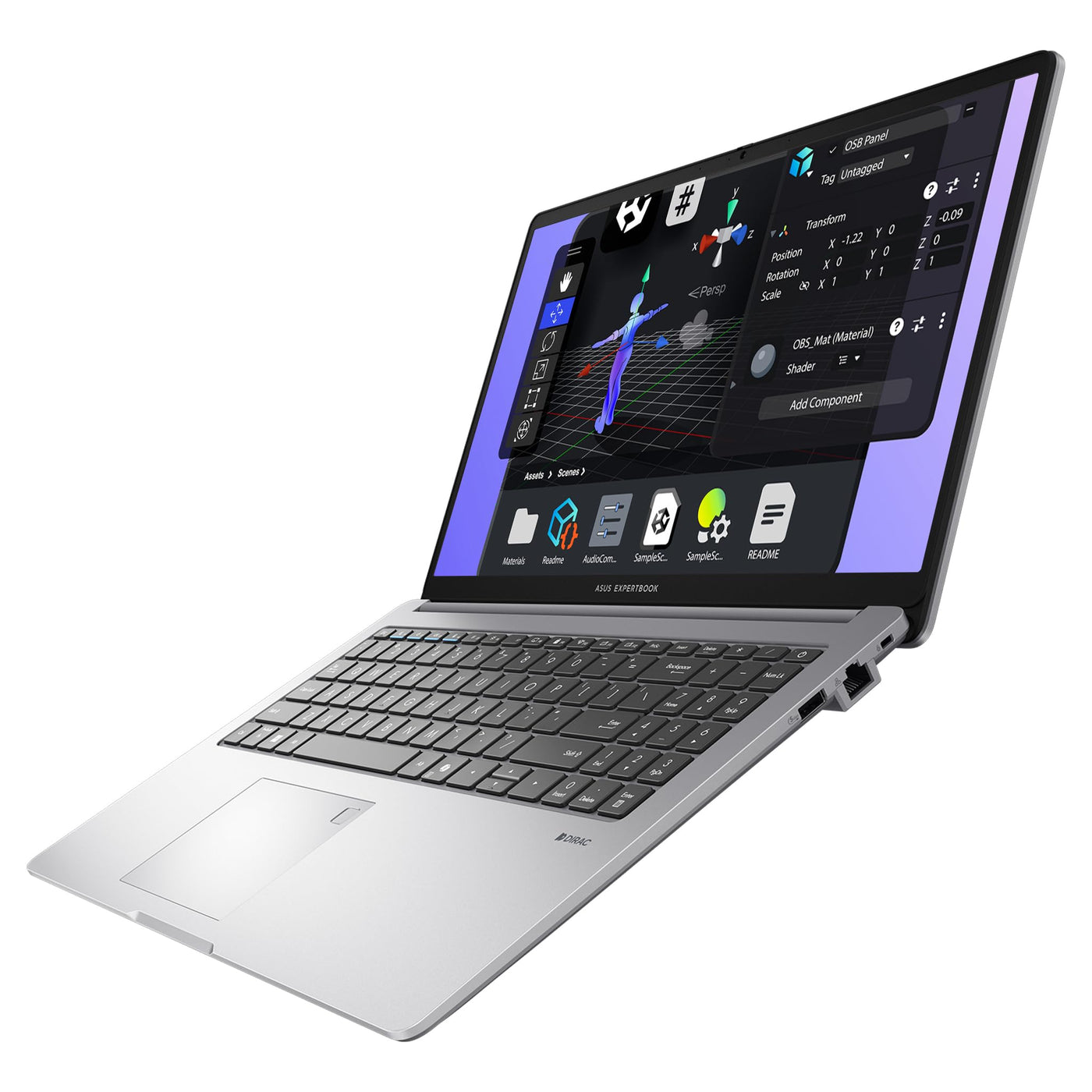 ASUS ExpertBook P1 Business Laptop, Intel Core i5-13420H, 16 GB DDR5 RAM, 1 TB PCIe SSD, 15.6" FHD (1920x1080) Display, Intel UHD Graphics, QWERTZ Numerische Tastatur, Windows 11 Pro, Grau