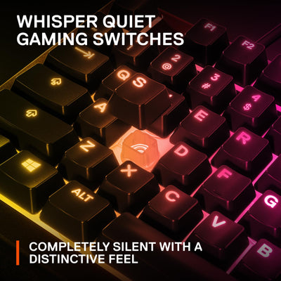 SteelSeries Apex 3 TKL RGB Gaming Tastatur - Tenkeyless Compact Formfaktor - 8-Zonen RGB Beleuchtung - IP32 Wasser- & Staubabweisend - Flüsterleiser Gaming Switch - Gaming Grade Anti-Ghosting