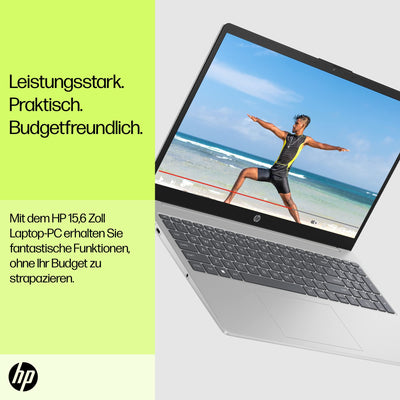 HP Laptop | 15,6" FHD Display | Intel Core i3-N305 | 8 GB DDR4 RAM | 256 GB SSD | Intel UHD Graphics | Windows 11 Home | QWERTZ | Natural Silver