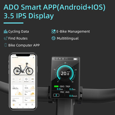 ADO E-Bike Air28 Pro Elektrofahrrad,Pedelec Riemenantrieb,Citybike,e Bike 28 Zoll, 1 Gang, Automatikschaltung, Heckmotor, Gepäckträger, ebike Damen/Herren (Gray)