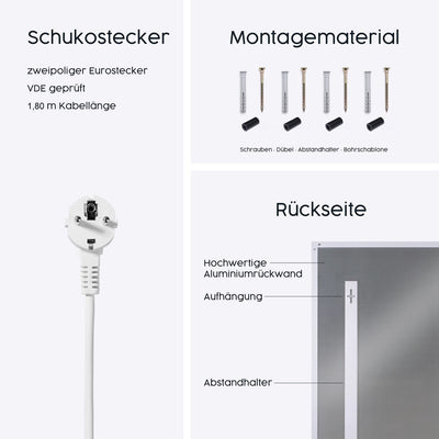 Könighaus Infrarotheizung - 1000 Watt - zur Deckenmontage ✓ Infrarot Deckenheizung ✓ effiziente Elektroheizung ✓ mit TÜV/GS + 5 Jahre Herstellergarantie ✓ Überhitzungsschutz