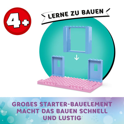 LEGO Gabby's Puppenhaus – Gabbys Katzenpflege Spielset – Kreatives Tier Spielzeug - Bauset mit Auto, Zug, Rutsche, Minifiguren & Zubehör – Kinder Geschenk für Mädchen ab 4 Jahren – 10796