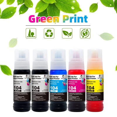 JoyPrinting 104 Tinte Kompatibel für Epson 104 Multipack Tintenflasche für Ecotank ET-2820 ET-2710 ET-2720 ET-2815 ET-2810 ET-2826 ET-1810 ET‑2711 ET-2712 ET-2715 ET-2714 ET-2721 ET-2726 ET-4800