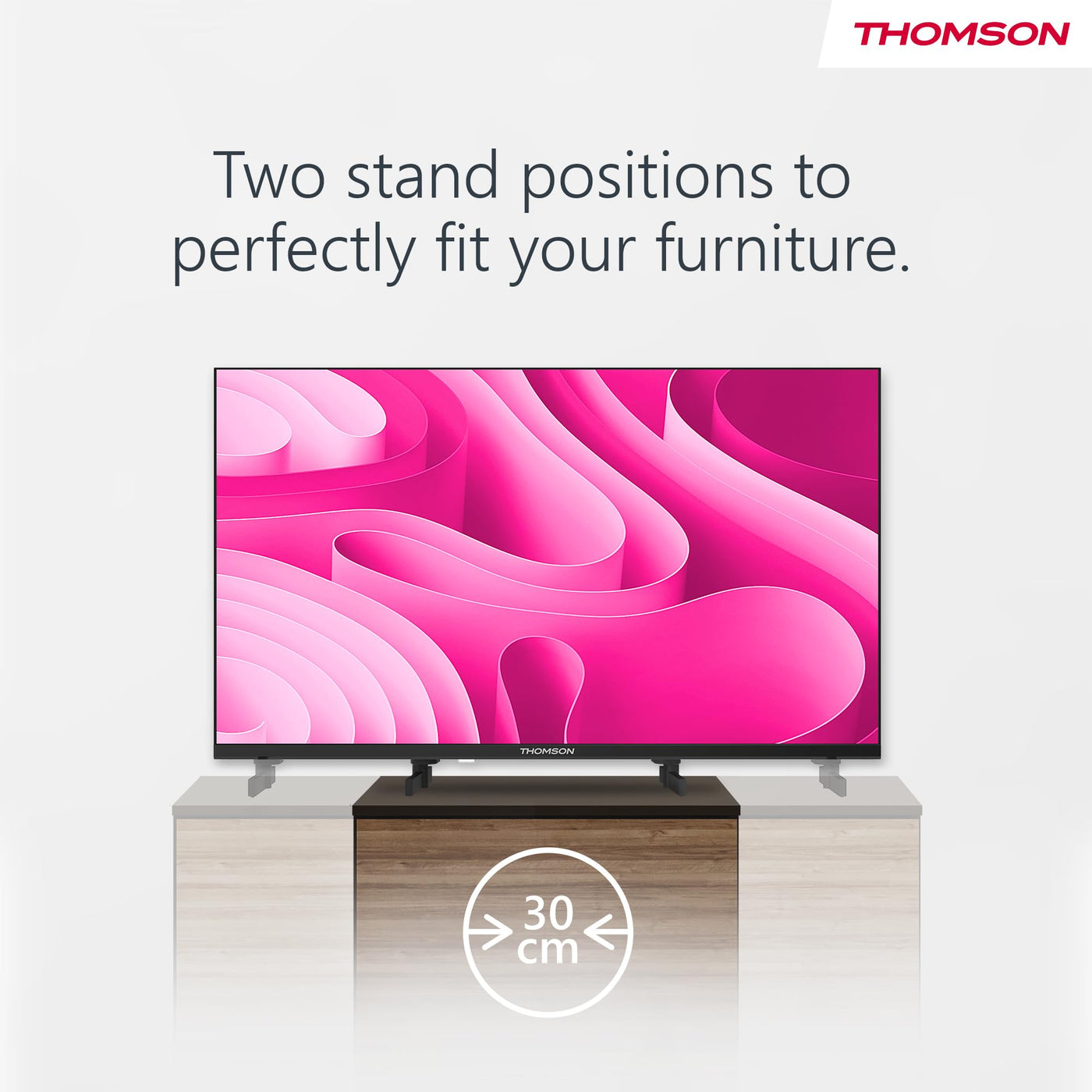 Thomson 24 Zoll (60 cm) LED HD 12V Camping Smart Android TV, Google Assistant, Wi-Fi, Dolby Digital, Bluetooth, Triple-Tuner (Kabel/Satellit/Antenne), HDMI, CI+, A+ Panel- 24HA2S13C