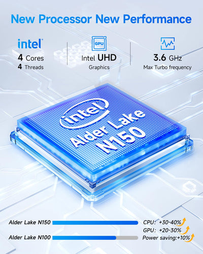 BNCF 11 Zoll 2-in-1 Laptops, Win 11 Touchscreen PC kompatibel mit Alder Lake N150, 12GB RAM 512GB SSD, 1920x1200 IPS FHD Tablet USB-C/HDMI WiFi 6 mit magnetischer Tastatur und Kickstand