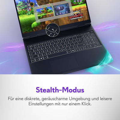 Alienware 16 Aurora Gaming Laptop AC16250 16" WQXGA 120Hz 100% sRGB Display, Intel Core 7 240H Series 2, NVIDIA GeForce RTX 5060, 16GB RAM, 1TB SSD, Windows 11 Home, Weiß beleuchtete QWERTZ-Tastatur