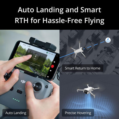 DJI Mini 3 (DJI RC) – Leichte und faltbare Mini-Kameradrohne mit 4K HDR-Video, 38 min Flugzeit, Fernsteuerung, echten vertikalen Aufnahmen und intelligenten Funktionen, Grau