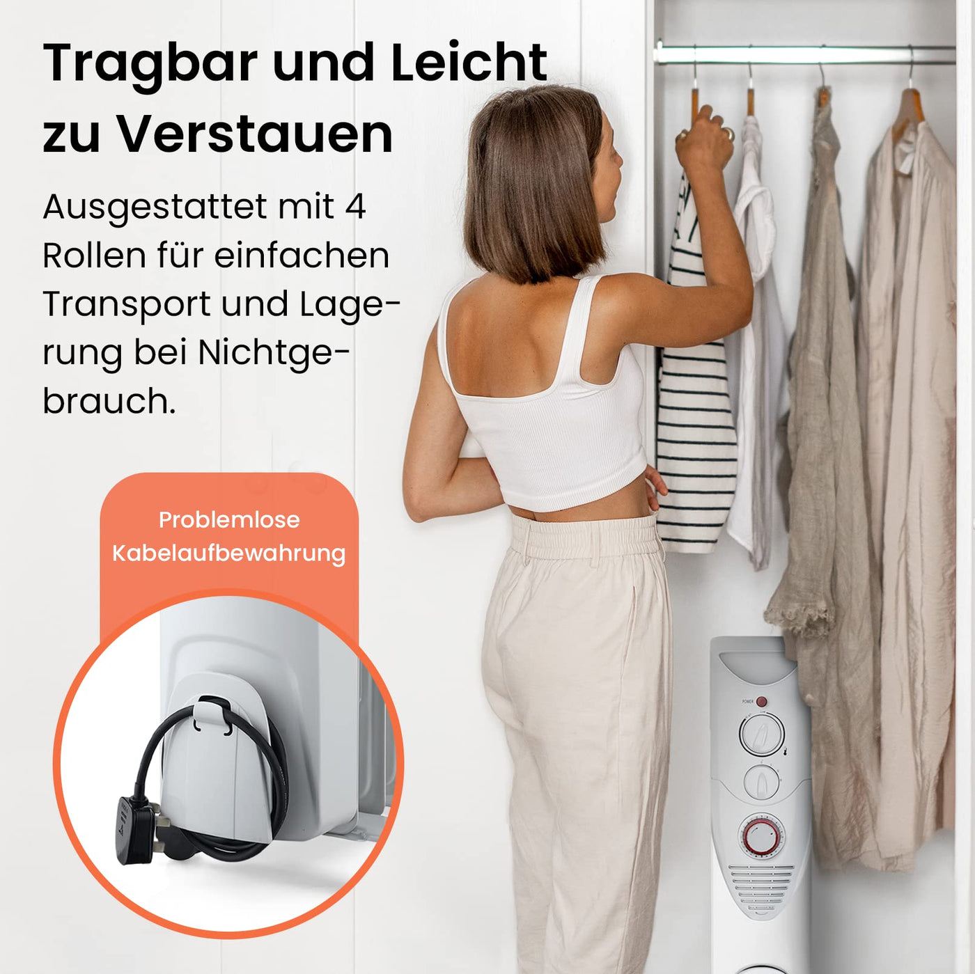 Pro Breeze 2500W Ölradiator energiesparend - Elektro Heizkörper mit 11 Rippen, integrierter Zeitschaltuhr, 3 Heizstufen, regulierbaren Thermostat und Sicherheitsabschaltfunktion