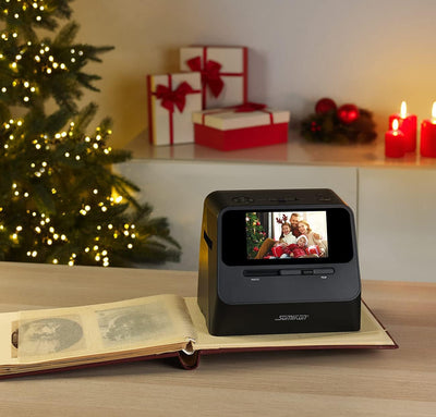 Somikon Fotoscanner: 3in1-Foto-, Dia- & Negativscanner mit 22 MP und HDMI-Ausgang, Akku (Scanner, Bilder Scanner, Digitalisierung)