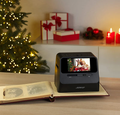 Somikon Fotoscanner: 3in1-Foto-, Dia- & Negativscanner mit 22 MP und HDMI-Ausgang, Akku (Scanner, Bilder Scanner, Digitalisierung)