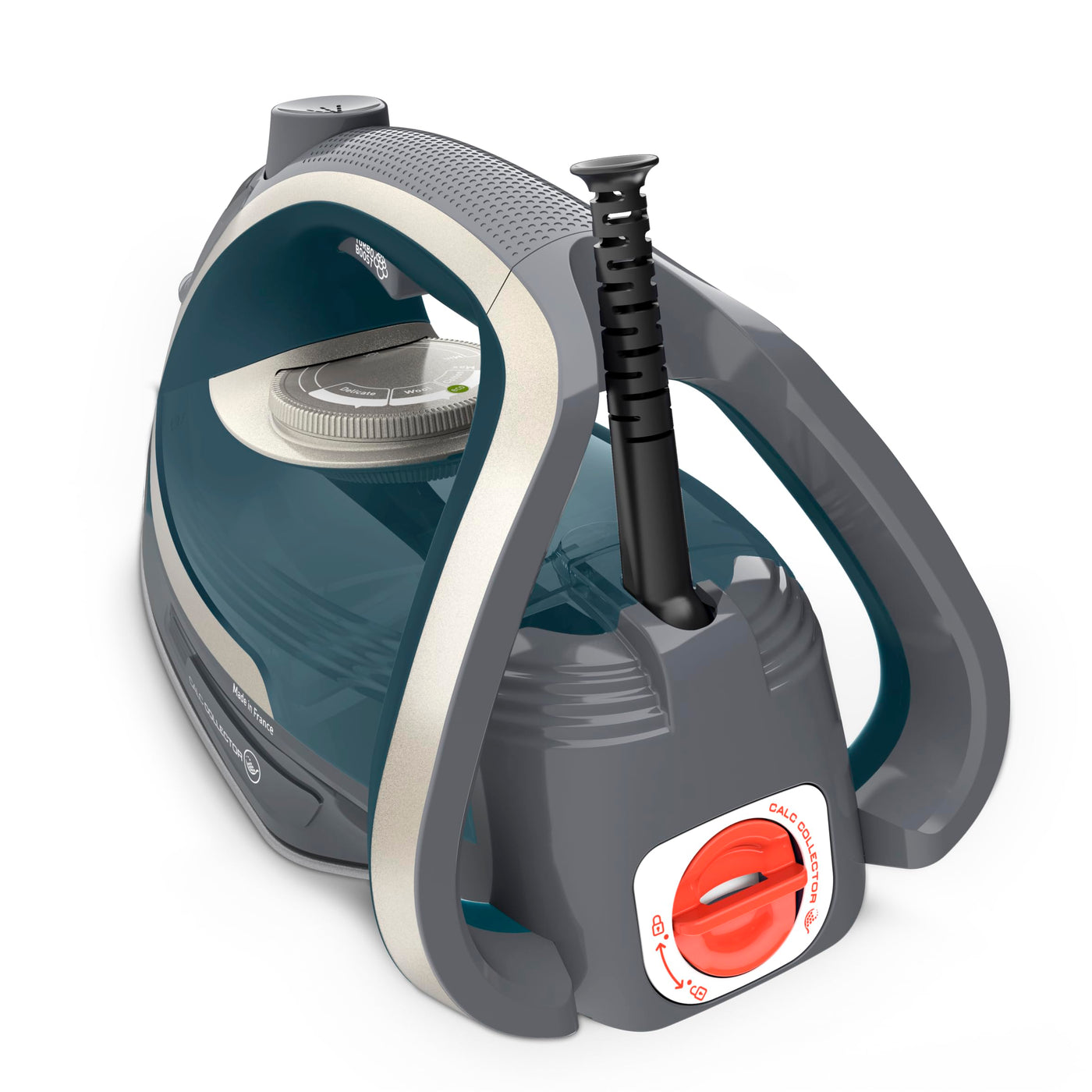 Tefal Dampfbügeleisen Ultragliss Plus, 2800 W, abnehmbarer Kalk-Kollektor, kratzfeste Bügelsohle, 50 g/Min. Dampfabgabe, 260 g/Min. Dampfstoß, Abschaltautomatik, türkis/grau, FV6842