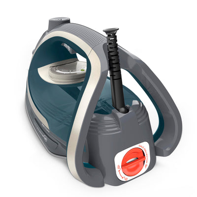 Tefal Dampfbügeleisen Ultragliss Plus, 2800 W, abnehmbarer Kalk-Kollektor, kratzfeste Bügelsohle, 50 g/Min. Dampfabgabe, 260 g/Min. Dampfstoß, Abschaltautomatik, türkis/grau, FV6842