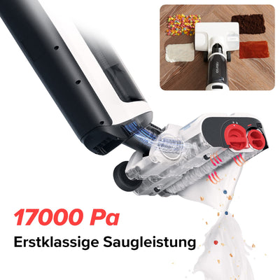 roborock Dyad Pro Nass Trockensauger Kabelloser Staubsauger 17000pa Automatische Trocknung & Selbstreinigend Wischsauger mit APP-Steuerung, Doppelte Wassertanks für Harte Böden