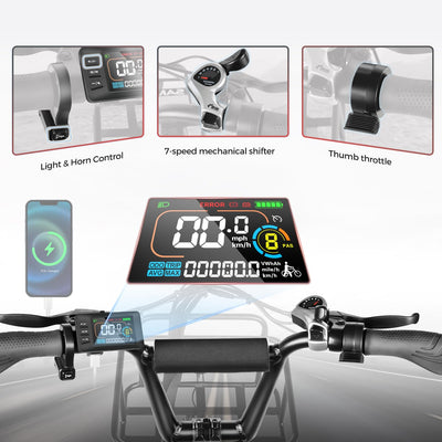 SAMEBIKE E-Bike Klapprad Elektrofahrrad mit 20 Zoll Fat Tire, 13Ah Lithium-Akku für Lange Reichweite bis 120KM, 7-Gang-All-Terrain Ebike Herren für MTB, Strand & Schnee