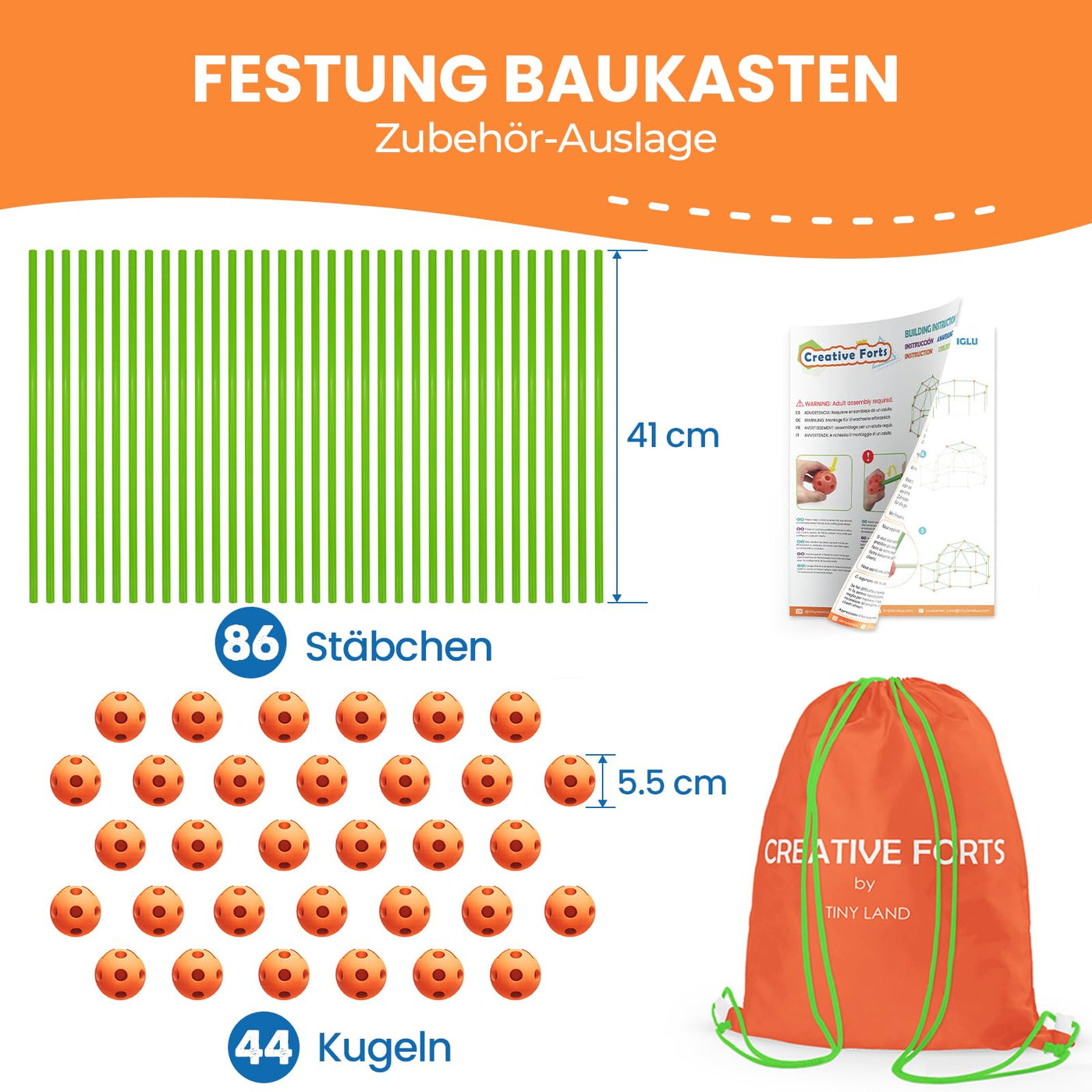 Tiny Land DIY Höhle Kinder Konstruktionsspielzeug Outdoor Spielzeug für 5+ ahre alt Junge & Mädchen - 130PCS Kreatives Bauset Für Kinder Höhle Bauen Indoor