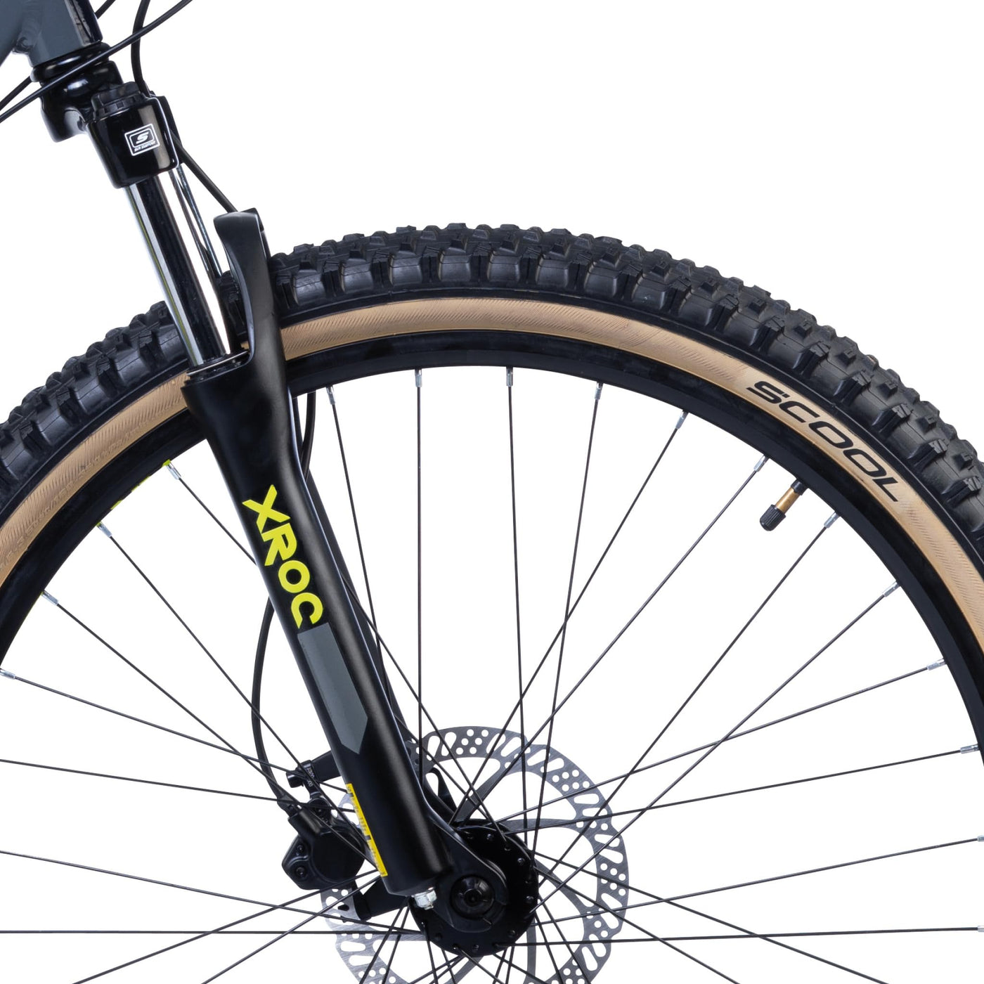 S'Cool Xroc Disc Alloy 26R 24S Kinder Mountain Bike (40cm, Grau/Gelb)