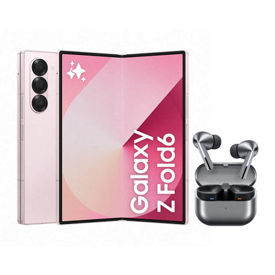 Samsung Galaxy Z Fold6 AI-Smartphone, Simlockfreies Handy ohne Vertrag, 256 GB Speicher, Lange Akkulaufzeit, Pink + Buds3 Pro Kabellose Bluetooth-Kopfhörer, Active Noise Cancelling (ANC)