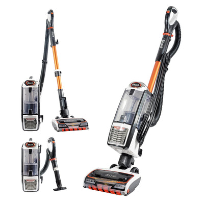 Shark Staubsauger 0,83L mit Anti-Hair-Wrap-Technologie, DuoClean-Staubsauger mit Powered Lift-Away und Tier-, Polster- & Fugendüsen, 8m Netzkabel, Blau/Orange NZ801EUT, 31-32