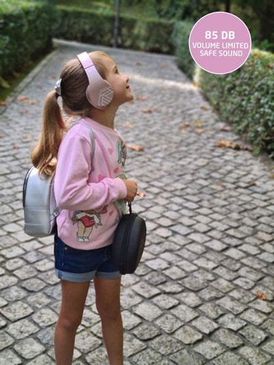 Kinder Kopfhörer, PowerLocus KinderKopfhörer Bluetooth mit 85dB Lautstärkebegrenzung, Faltbar mit Tragetasche, Kopfhörer Over Ear Kabellose und Kabel mit Mikrofon, Micro-SD-Modus für Handy, PC, Tablet