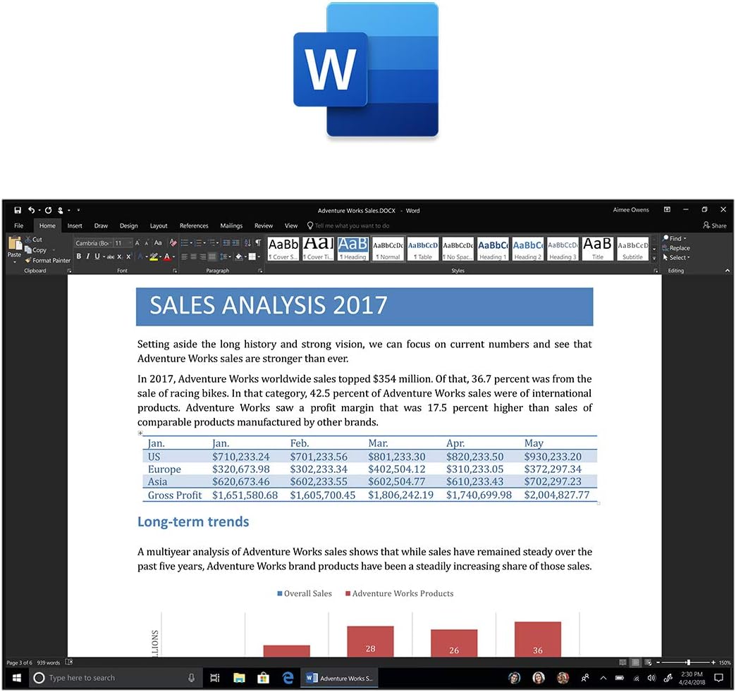 Microsoft Office 2019 Home & Student multilingual | 1 PC (Windows 10) / Mac, Dauerlizenz | Box