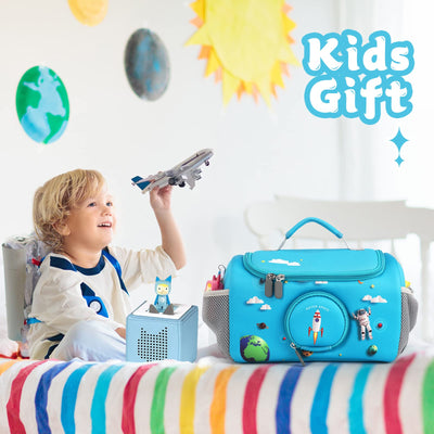 OUKNAK Tragetasche für Toniebox Starter Set, Aufbewahrungstasche für Audio Player Tragebox für Toniebox 2 Zubehör Reisetasche (Blau)