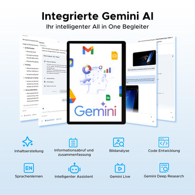 DOOGEE Tab E3 Max Android 15 Tablet 14 Zoll Gemini AI 13500mAh Helio G100 32GB RAM+256GB Tablet mit SIM Card Slot Octa Core Tablets mit Tastatur, Maus, Stift, Hülle, Schutzfolie Dual 4G LTE + 5G WiFi