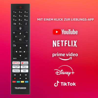 Telefunken Fernseher 40 Zoll Smart TV Powered by TiVo (Full HD, HDR, HD+ 6 Monate inkl., Triple-Tuner) XF40TO900S