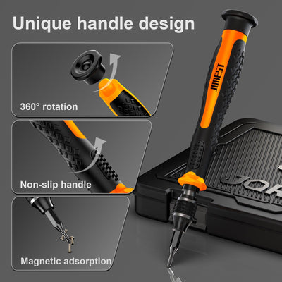 JOREST 38Pcs Feinmechaniker Schraubendreher Set, Mini Werkzeug mit Torx T5 T6 T8 T9 T10 T20, usw, Reparatur Kit für iphone, ipad, Switch, PS4, Xbox, Laptop, Macbook, Computer, Brille, Uhren, usw