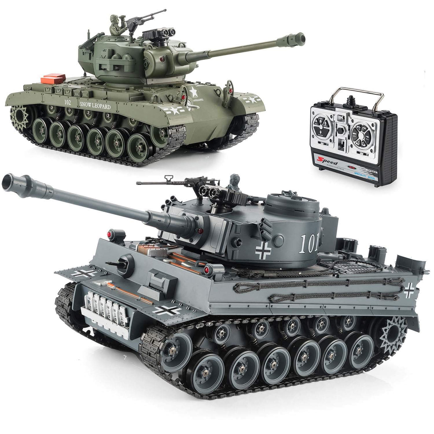 GOODS+GADGETS Ferngesteuerter RC German Tiger I 1:16 Modellbau Panzer 2.4GHz mit Schuss-Funktion, Sound - RTR (Tiger I)