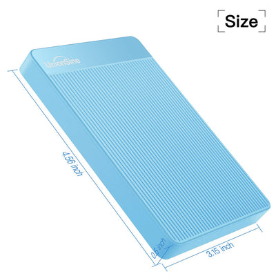 UnionSine Externe Festplatte 500GB ultradünn tragbar 2,5 Zoll USB 3.0, SATA, Festplattenspeicher für PC, Mac, Desktop-Computer, Laptop, Wii U, Xbox, PS4 (Blau) HD2510