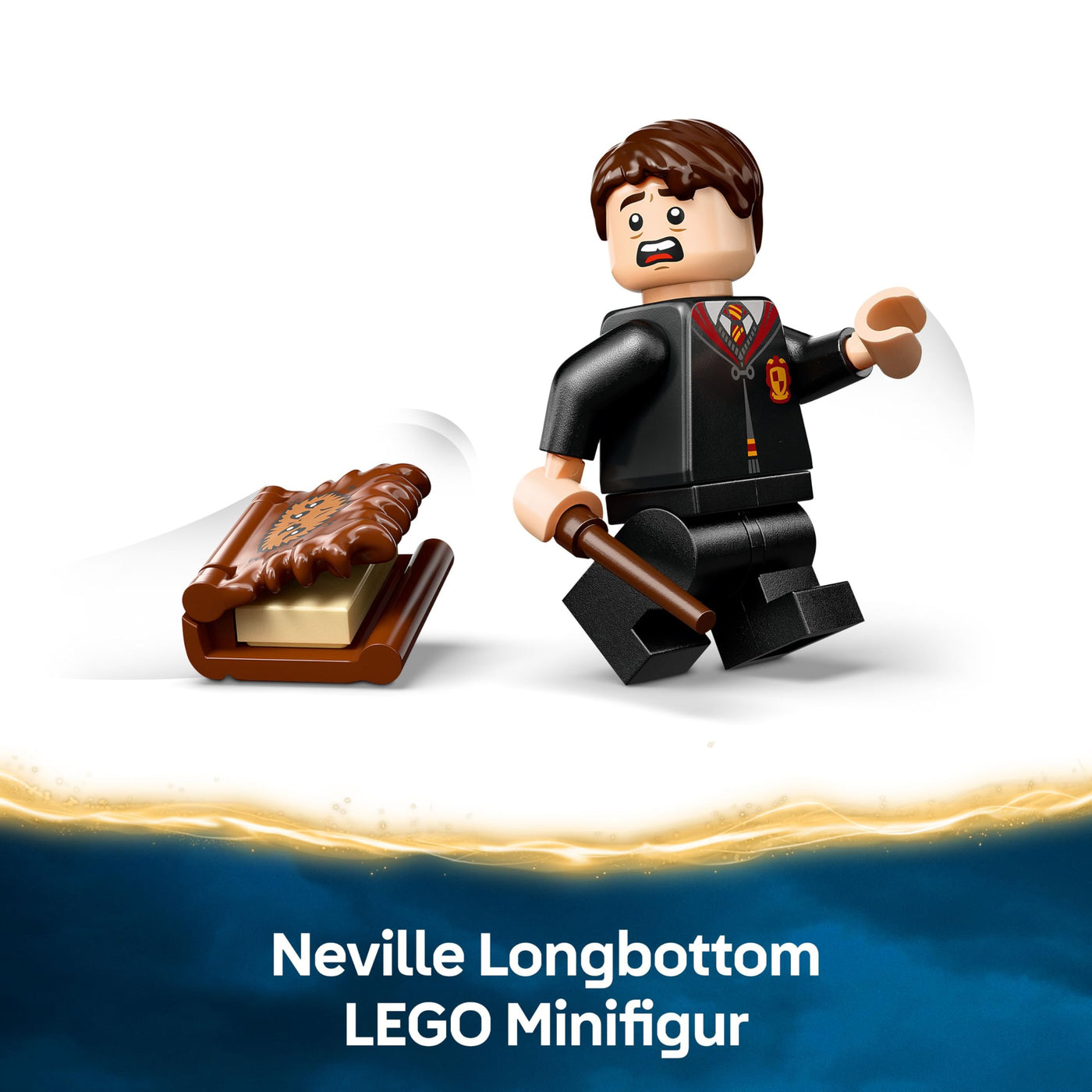 LEGO Harry Potter Beißendes Monsterbuch der Monster – Interaktives Spielzeug mit Rückziehmotor und beißendem Mund – mit Neville Longbottom Mini-Figur – Geschenk für Kinder, Harry Potter Fans – 76449