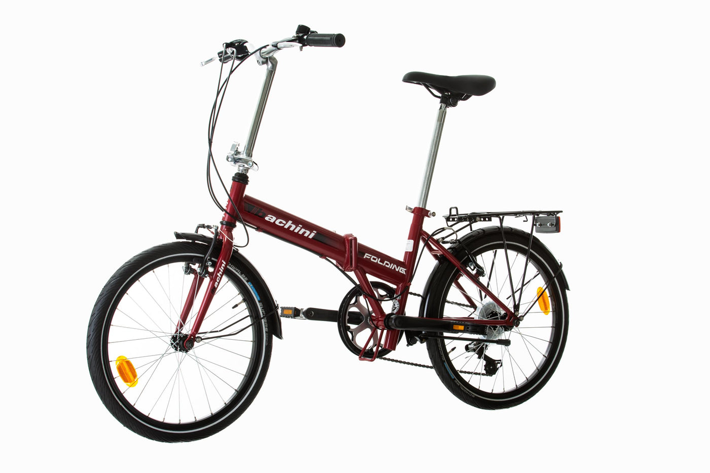 Multibrand PROBIKE Folding 20 Zoll Klapprad, Faltrad, Shimano 6 Gang, Herren-Fahrrad & Jungen-Fahrrad, Schutzbleche, geeignet ab 155 cm - 185 cm (Rot-Weiss)