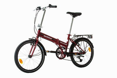 Multibrand PROBIKE Folding 20 Zoll Klapprad, Faltrad, Shimano 6 Gang, Herren-Fahrrad & Jungen-Fahrrad, Schutzbleche, geeignet ab 155 cm - 185 cm (Rot-Weiss)