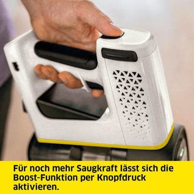 Kärcher Akku-Staubsauger VC 4 Cordless myHome, 2 Saugstufen, Laufzeit: bis zu 30 min., Gewicht: 2,3 kg, inkl. 21,6 V Akku, Ladegerät, Wandhalterung, Boden- und Fugendüse, 2-in-1-Staubbürste