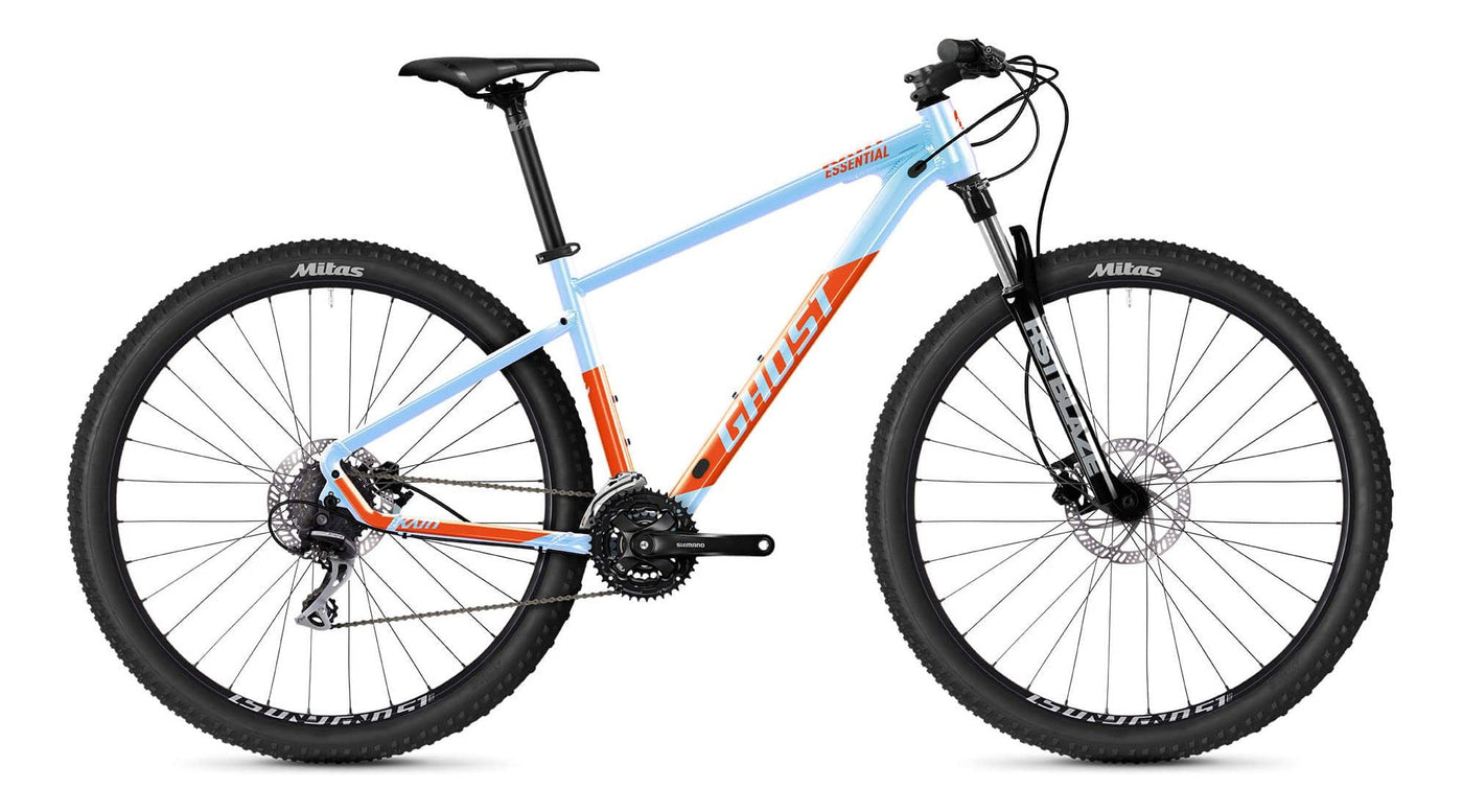 Ghost Kato Essential 29R Mountain Bike 2022 (XL/52cm, Baby Blue Pearl/Dark Orange - Glossy)