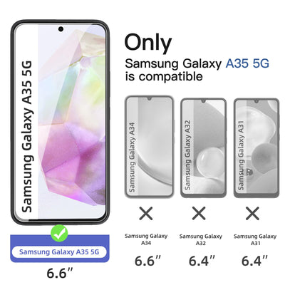 NEW'C 3 Stück, Panzer Schutz Glas für Samsung Galaxy A35 5G (6,6 Zoll), Frei von Kratzern, 9H Härte, HD Displayschutzfolie, 0.33mm Ultra-klar, Ultrabeständig