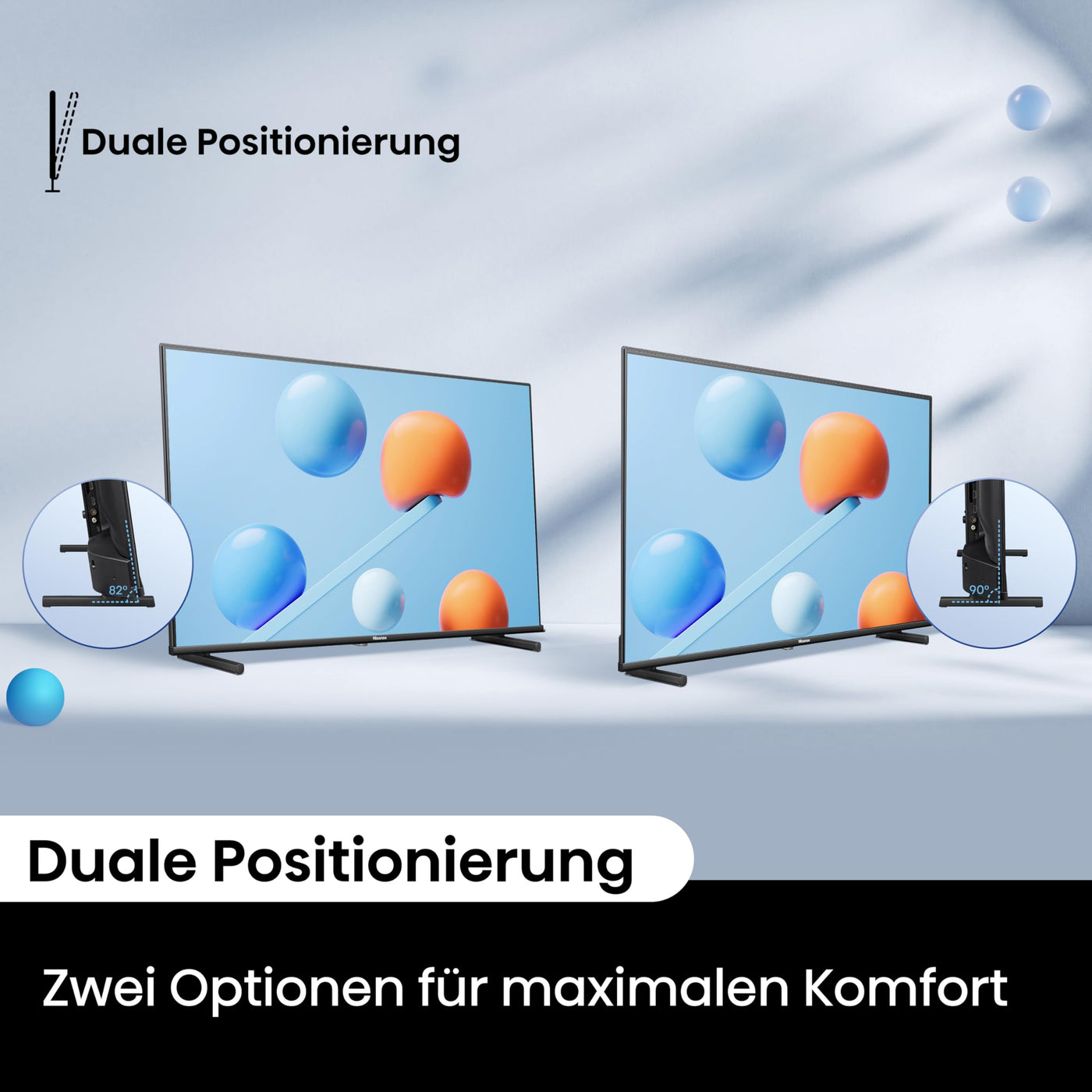 Hisense 32A5NQ 80 cm (32 Zoll) QLED Fernseher Full HD, Smart TV, Triple Tuner, AI Sports Mode, Dolby Atmos, Share to TV, Duale Positionierung, WiFi, Game & Hotel Modus, Schwarz [2024]