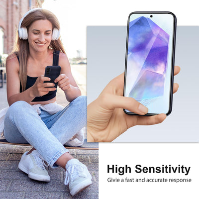 SPARIN 3 Stück Panzer Schutz Glas für Samsung Galaxy A35/A55 5G, HD Displayschutz, 9H Härte Schutzfolie, Frei von Kratzern, Ultrabeständig Folie