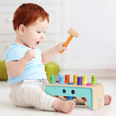 Battat Hammerspiel für Kinder aus Holz – Hämmerchenspiel, Klopfbank, Hammerbank, Klopfspiel – Motorikspielzeug Baby, Lernspielzeug, pädagogisches Spielzeug ab 1 Jahr