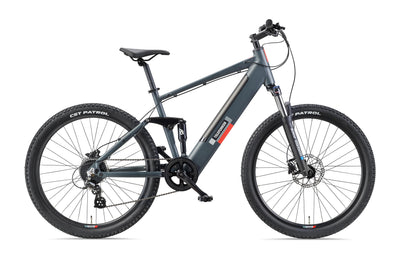 TELEFUNKEN E-Bike Mountainbike Elektrofahrrad Alu, 8 Gang Kettenschaltung - Pedelec MTB 27,5 Zoll, Hinterradmotor, 250W, Hydr. Scheibenbremsen, Grau, Aufsteiger M936