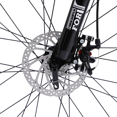 26 Zoll MTB Herrenfahrrad 21 Gang Shimano Schaltung Stahl Diamantrahmen 43 cm Weiss Federgabel Scheibenbremsen Hardtail Mountainbike Fuer Erwachsene